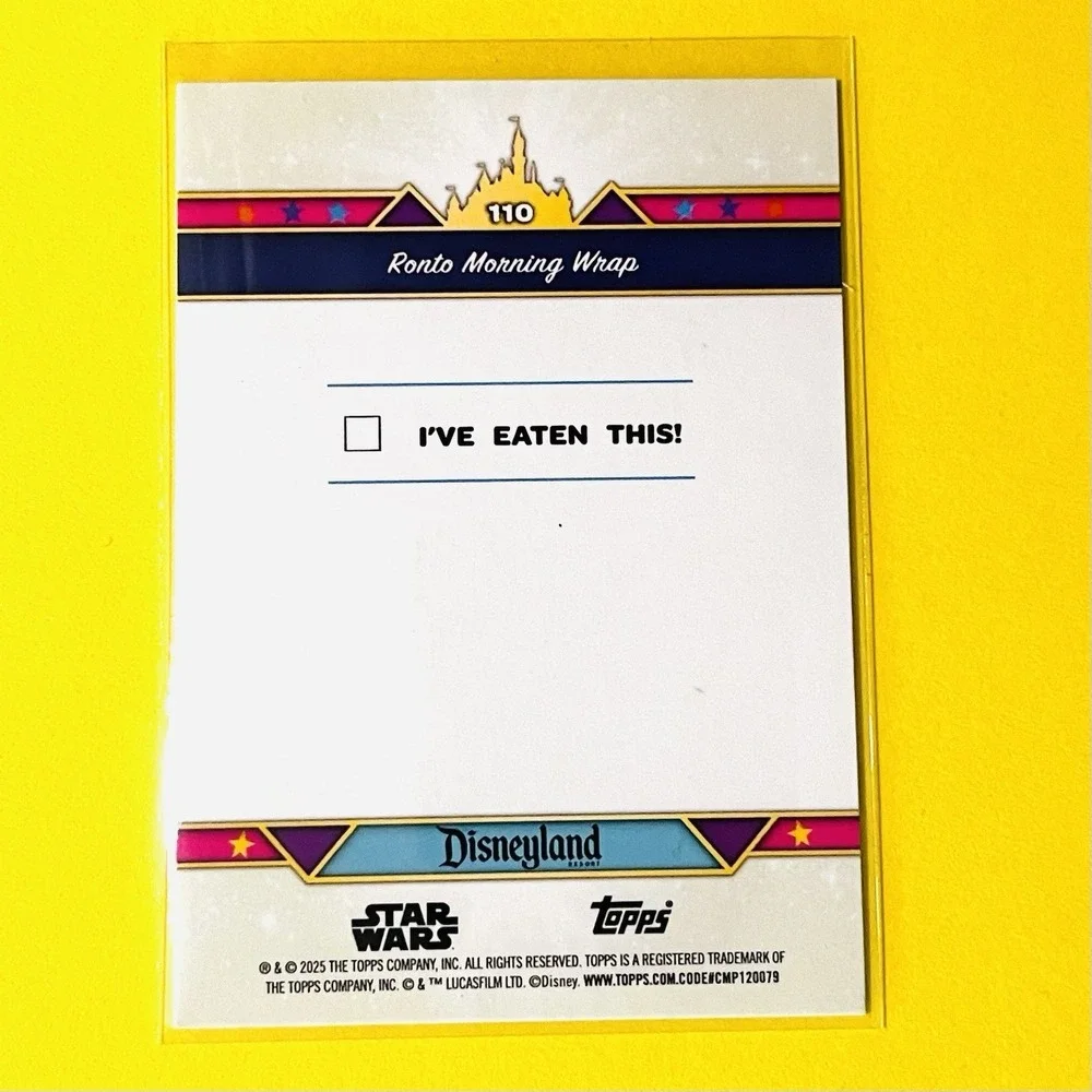 2025 Topps‎ Disneyland 70th #110 Ronto Morning Wrap Rainbow Foil SP